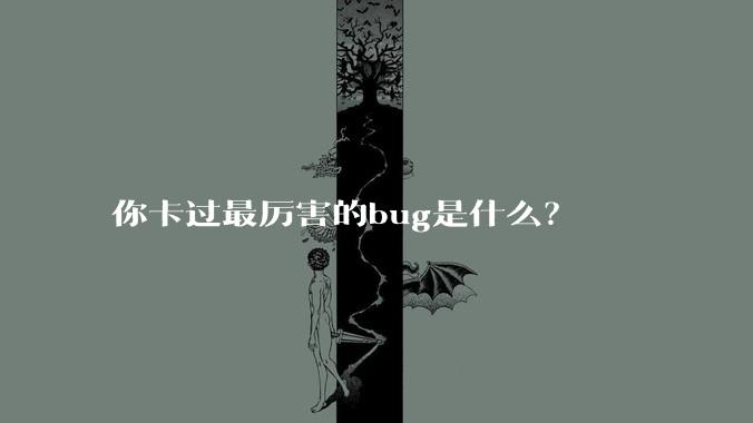 你卡过最厉害的bug是什么？