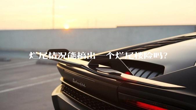 烂尾情况能搞出一个烂尾楼险吗？