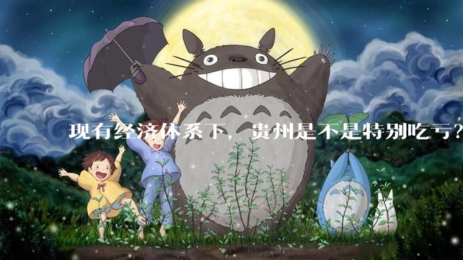 现有经济体系下，贵州是不是特别吃亏？